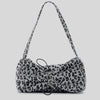 Autumn And Winter Drawstring Ruffle Zebra Stripes Underarm Bag Women