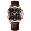 Waterproof Luminous Calendar Men's Fashion Genuine Leather Watch