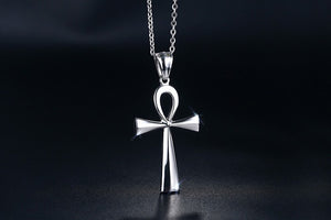 436 Titanium Steel Cross Pendant Gold Necklace