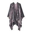 Thickened Cashmere-like Dual-use Geometric Tassel Scarf Cloak