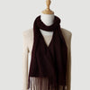 Solid Color Autumn And Winter Tassel Pure Cashmere Scarf For Women