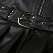 Dark Style Rivet Wide Belt Split Leather Summer Hot Girl Low Waist Skirt