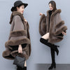 Fashionable Warm Hooded Cape Coat Lady