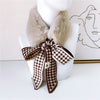 Houndstooth Fur Collar Scarf Women's Korean-style Plush Scarf Winter Warm Thickened Women's Scarf