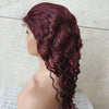 Brazilian Reality Wig Burgundy Lace Headgear 4x4 Loose Wave Lace Wig