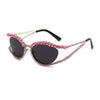 Fashionable Cat Eye Shaped Diamond Studded Sunglasses