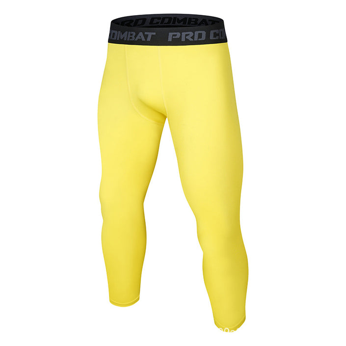 Outdoor Fitness Running Tight Cropped Pants Men