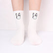 Bad Rabbit Socks Black And White Long Cotton Socks Knitted Socks For Men And Women