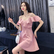 Retro Skirt Temperament Waist Dress Women