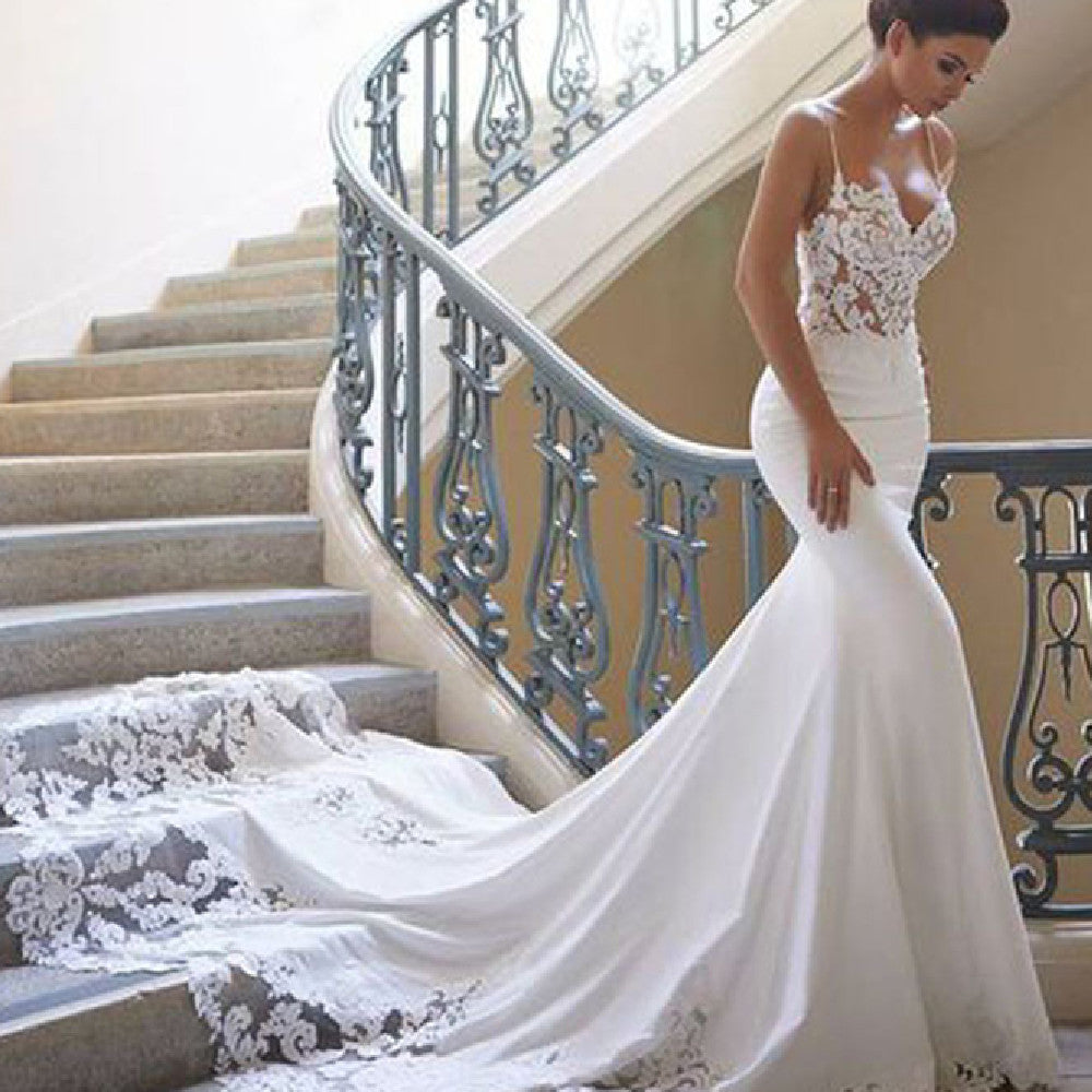 Elegant Mermaid Lace Wedding Dress