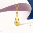 Women's 18K Water Drop 3D Pendant Necklace