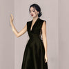 Satin Silk Face Improved Cheongsam Dress