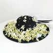 Ladies Handmade Flower Big Brim Straw Hat