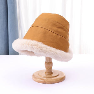 Winter Plush And Thick Plush Appearance Small Face Cold Protection Ear Protection And Warm Basin Cap