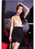 Nightclub Bar Sexy Dress V-neck Lace Splicing Hip Wrap Short Skirt Hotel KTV Foot Bath Night Work Clothes