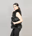 Women's Artificial Fur Splicing Coat