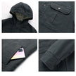 Thick Mid Length Men Cotton Coat With Hood