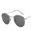 Round Frame Fashionable White Jingting Sunglasses