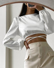 Long-sleeved Tops Europe And The United States Women Blouses