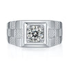 Fashion Moissanite Diamond Ring Simple Men