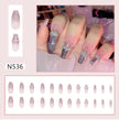 French Sparkling Diamond Wear Fake Nail Set