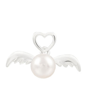 S925 Silver Pearl Pendant Women's Fashion Temperament Design Fetal Hair Angel Pendant