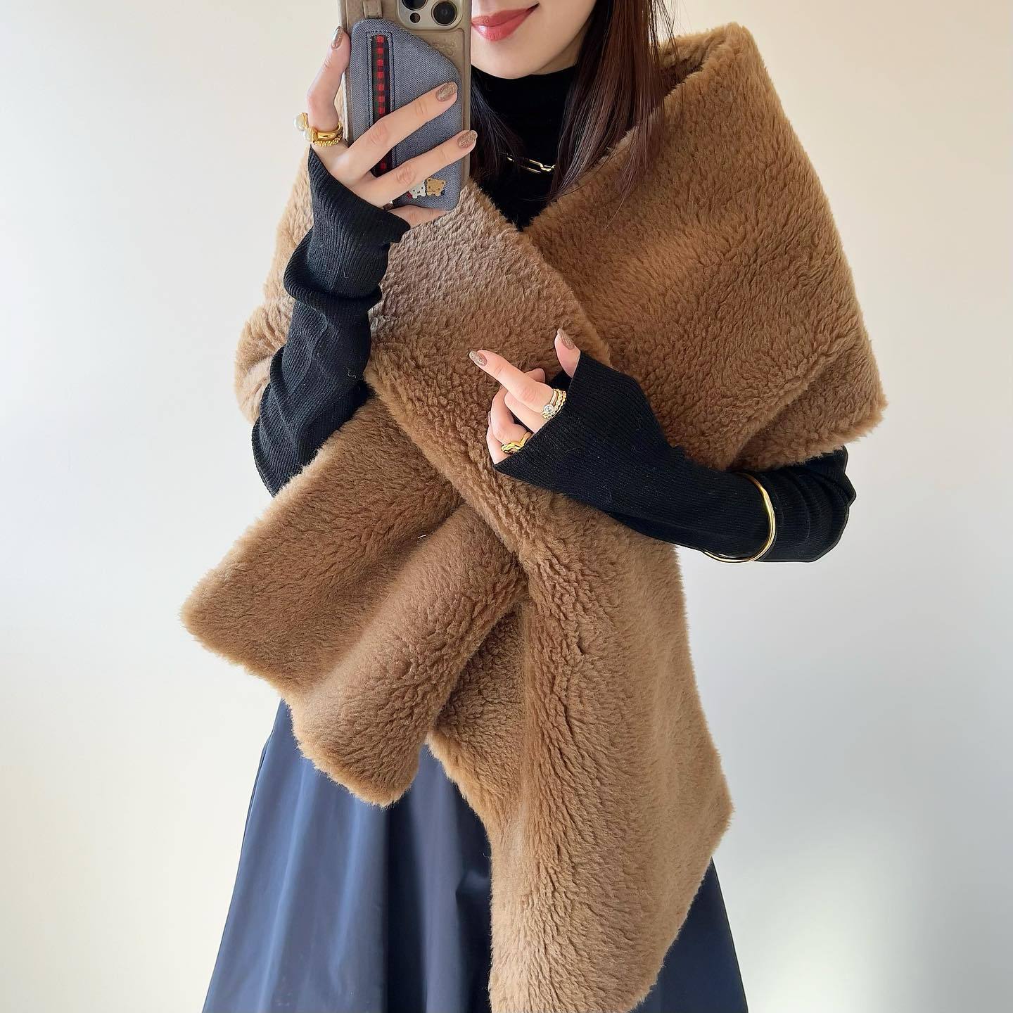 Japanese Letian Ins Cross-border Amazon Plush Shawl Scarf