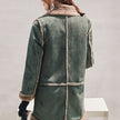 Deerskin cotton padded coat for women lambs