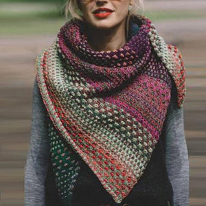 Casual Printed 5-color Striped Scarf Women