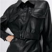 Coat leather trench coat