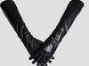 Winter long sheepskin gloves