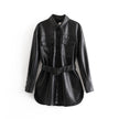 Coat leather trench coat