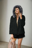 Faux fur plush loose coat