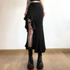 Women's Solid Color Slim-fit Street Fashion High Waist Hip Split Skirt