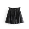 Women's Pleated Faux Skirt Leather Skirt