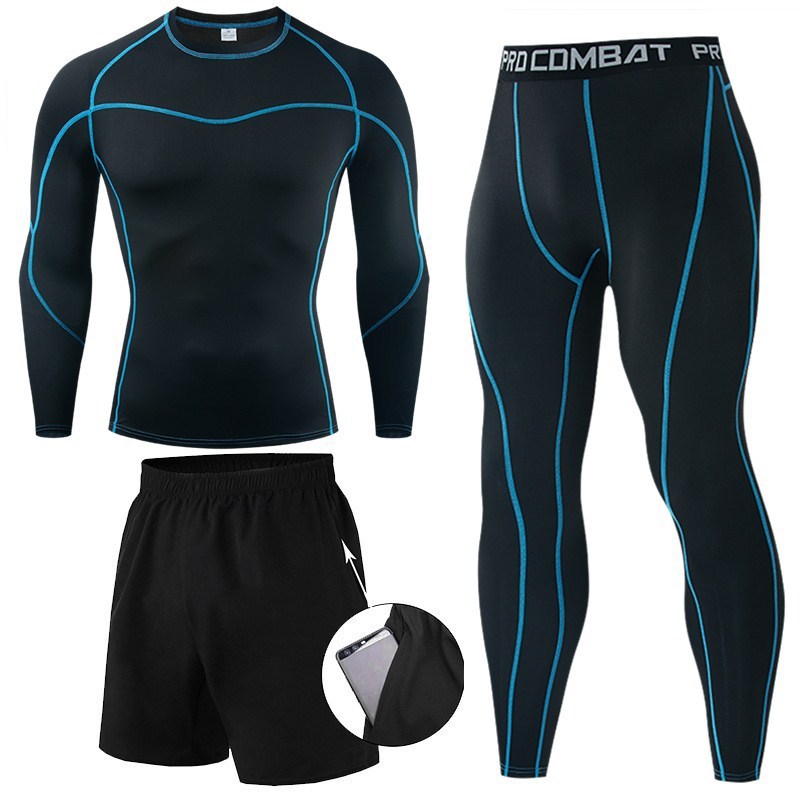 Men's Compression T-shirt Set Quick Drying Sports Tight