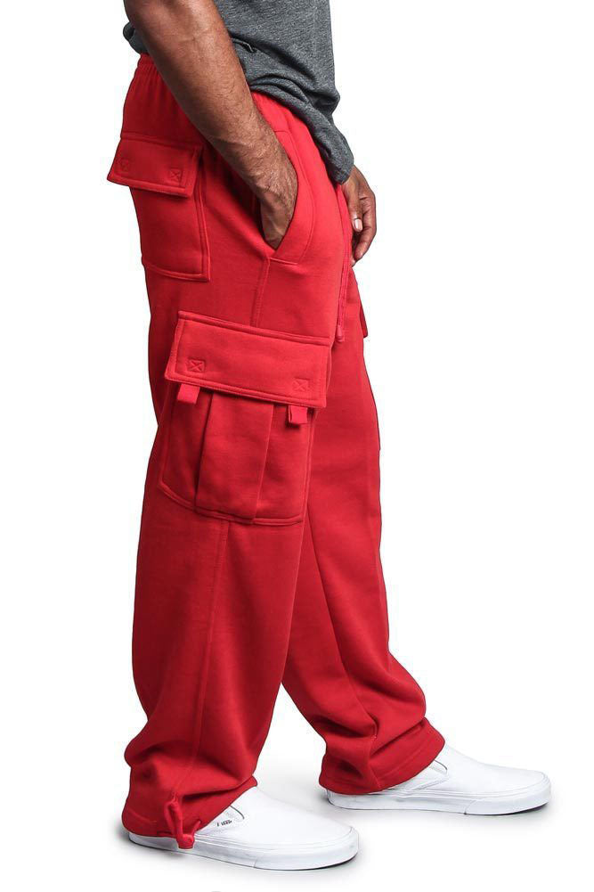 Casual multi-pocket loose straight-leg overalls