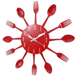 Spoon Fork Wall Mounted Kitchen Clock