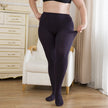 Women Striped Pantyhose Plus Size High Waist Anti-hook Black Tights