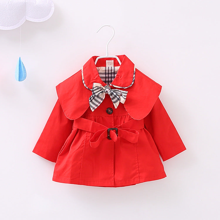 Girl's coat foreign style girl windbreaker