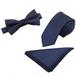 Tie Set 6cm Men's British Korean Embroidered Striped Bow Tie Square Scarf Tie Three-piece Set