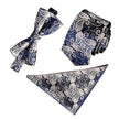 Tie Set 6cm Men's British Korean Embroidered Striped Bow Tie Square Scarf Tie Three-piece Set