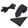 Tie Set 6cm Men's British Korean Embroidered Striped Bow Tie Square Scarf Tie Three-piece Set