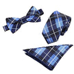 Tie Set 6cm Men's British Korean Embroidered Striped Bow Tie Square Scarf Tie Three-piece Set