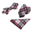 Tie Set 6cm Men's British Korean Embroidered Striped Bow Tie Square Scarf Tie Three-piece Set