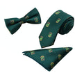 Tie Set 6cm Men's British Korean Embroidered Striped Bow Tie Square Scarf Tie Three-piece Set