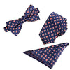 Tie Set 6cm Men's British Korean Embroidered Striped Bow Tie Square Scarf Tie Three-piece Set