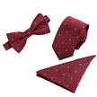 Tie Set 6cm Men's British Korean Embroidered Striped Bow Tie Square Scarf Tie Three-piece Set