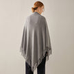 Scarf fringed cashmere shawl