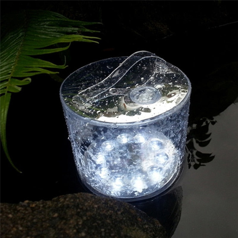 Inflatable Solar Light LED Solar Powered Foldable Light Outdoor Garden Yard Emergency Solar Road Lamp